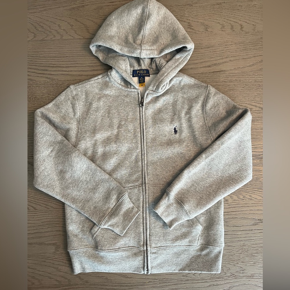 POLO Ralph Lauren Boys Full-Zip Fleece Hoodie Size M NWT